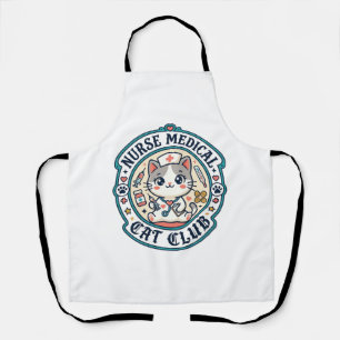 Delantal Enfermera Gato Médico Diseño Divertido Amante de l