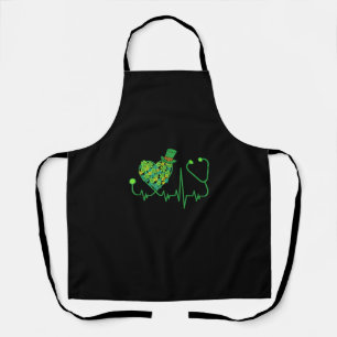 Delantal Enfermera irlandesa St Patricks Day Tee Stethoscop