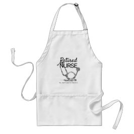 Delantal Enfermera jubilada graciosa que no quiere parecer
