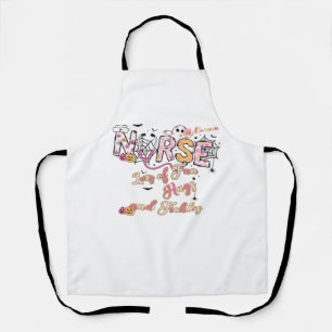 Delantal Enfermera pediátrica Diversión Halloween Diseño Es