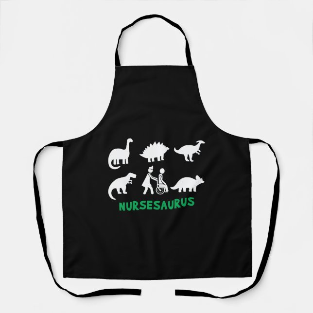 Delantal Enfermera Saurus Dinosaurios (Anverso)