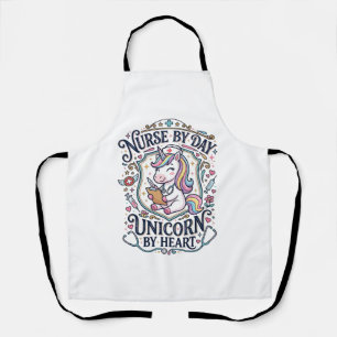 Delantal Enfermera Unicornio de Día Unicornio de Corazón Fo