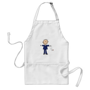 Delantal Enfermero de palitos masculino - Azul