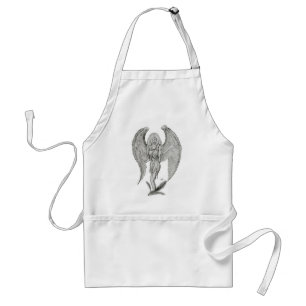 Delantal Engel Bleistiftzeichnung Diseño en blanco y negro