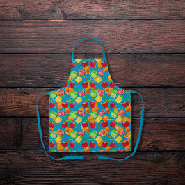 Delantal Ensalada crujiente azul verde azulado