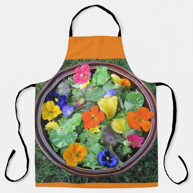 Delantal Ensalada de flores (Anverso)