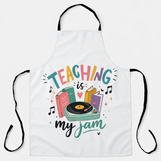 Delantal Enseñar Retro Es Mi Pasatiempo Disco de Vinilo Pro (Anverso)