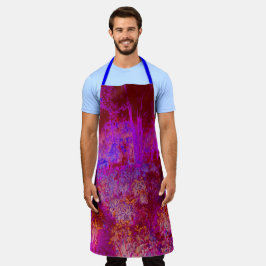 Delantal Entorno impresionista Trippy Red y Magenta