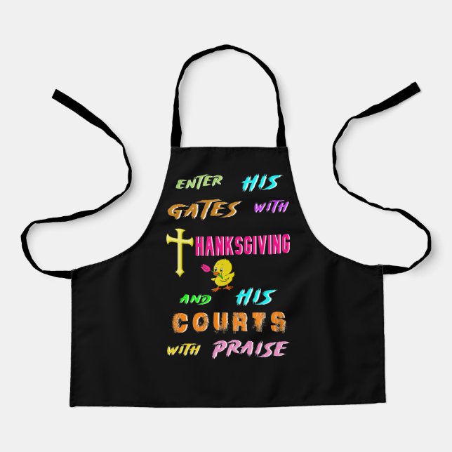 Delantal Entra en escena el Día de Acción de Gracias de la  (Anverso)