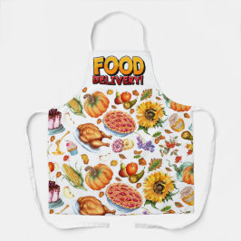 Delantal Entrega de alimentos Alrededor de impresión, Medio