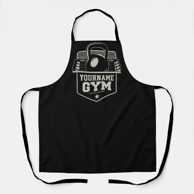 Delantal Entrenador de fitness de Kettlebell para el GIMNAS (Anverso)