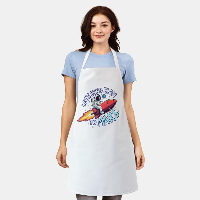 Delantal Enviemos a Elon a Marte Apron (Gastado)