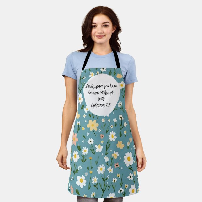Delantal Ephesians 2:8 Christian Apron (Gastado)