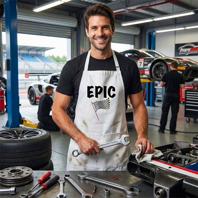 Delantal Epic Finish Line Checkered Racing Flag (Subido por el creador)