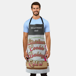 Delantal Equipo de Horneado de Galletas de Navidad Nombre P
