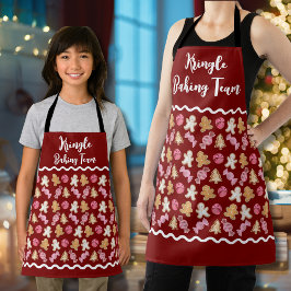 Delantal Equipo de Horneado Navideño con Patrón de Pan de J