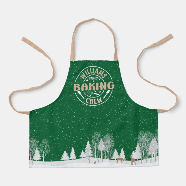 Delantal Equipo de hornear de familia personalizado, Apron  (Anverso)