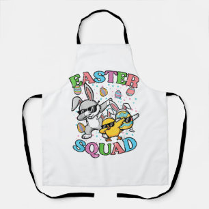Delantal Equipo de Pascua Conejo Huevo Pollo Dab Crew Camis