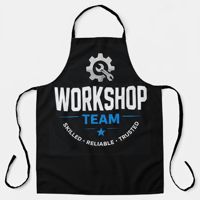 Delantal ⚙️ Equipo de Taller Garage Moderno ⚙️ (Anverso)