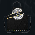 Delantal Equipo Shabbos HIS/HERS Apron Black with Hebrew<br><div class="desc">Nuestro TREAM SHABBOS Apron Black es una manera práctica/divertida de mantener a todos sonriendo en erev shabbos. Obtén uno para él y ella como regalo original de la ducha de novia. TODO el texto de esta imagen de marca meteorológica puede ser completamente personalizado. Incluye las palabras: TGI Casi Shabbos! espacio...</div>