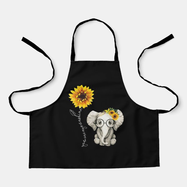 Delantal Eres Mi Elefante Hippie Sunflower Sunshine (Anverso)