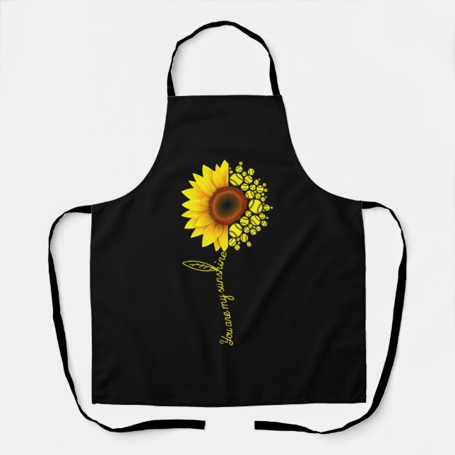 Delantal Eres Mi Softbol Sunshine Sunflower (Anverso)