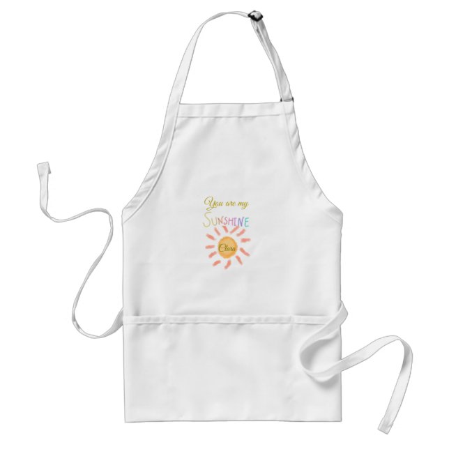 Delantal eres mi sol amarillo naranja rayos de sol agregar  (Frente)