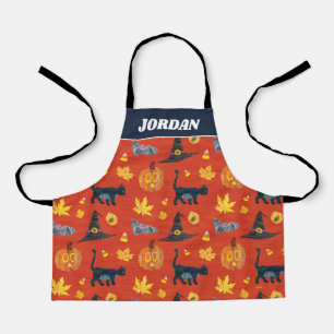 Delantal Eric Carle   Patrón de Halloween de oruga