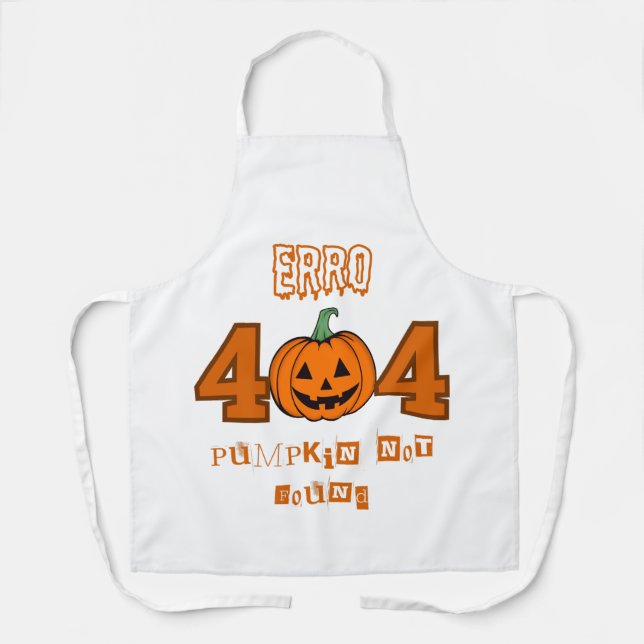 Delantal Error 404 Costume no encontrado Halloween para muj (Anverso)
