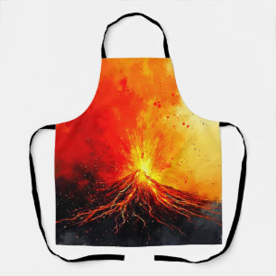 Delantal Erupción volcánica arte abstracto
