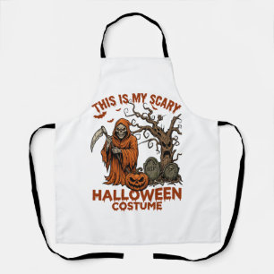 Delantal Es Disfraz de Halloween Espantoso Naranja Reaper P