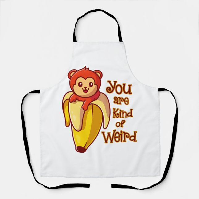 Delantal Es Divertido El Banano De Monos Que Eres Un Poco E (Anverso)
