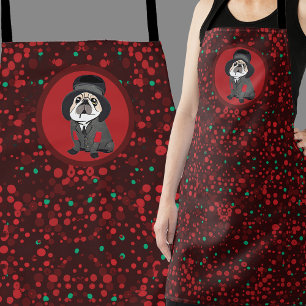 Delantal Es el parche del codo de hobo de los Navidades Pug