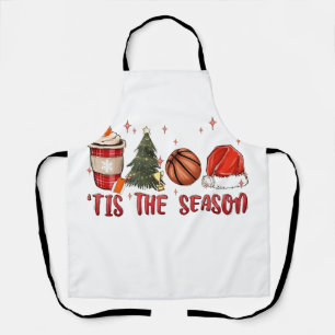 Delantal Es la temporada Xmas Navidad Baloncesto