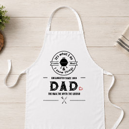 Delantal Es Lo Que Hago Fumo Carne Divertido Papá BBQ Coraz