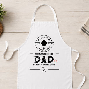 Delantal Es Lo Que Hago Fumo Carne Divertido Papá BBQ Coraz