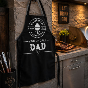 Delantal Es Lo Que Hago Fumo Carne Divertido Papá Rey