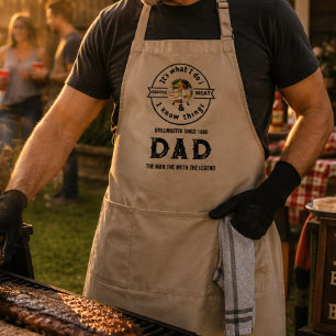 Delantal Es Lo Que Hago Fumo Carne Foto Divertida De Papá