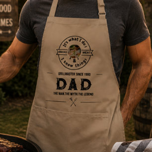 Delantal Es Lo Que Hago Fumo Carne Foto Divertida De Papá