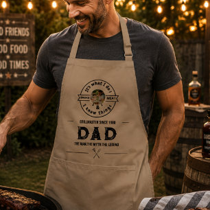 Delantal Es Lo Que Hago Fumo Carne Foto Divertida De Papá