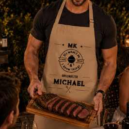 Delantal Es Lo Que Hago Fumo Carne Y Sé Cosas Divertidas 
