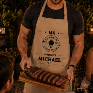 Delantal Es Lo Que Hago Fumo Carne Y Sé Cosas Divertidas