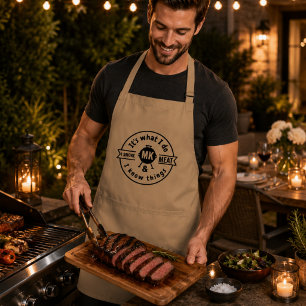 Delantal Es Lo Que Hago Fumo Carne Y Sé Cosas Divertidas 