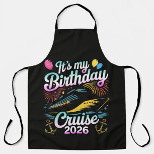 Delantal Es mi crucero de cumpleaños 2026 Crucero de cumple