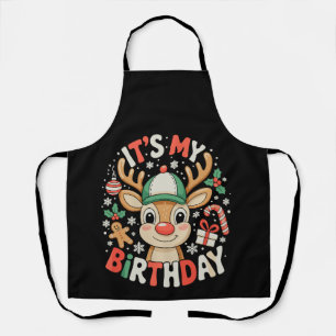 Delantal Es Mi Cumpleaños Reno Navidad Xmas Fiesta