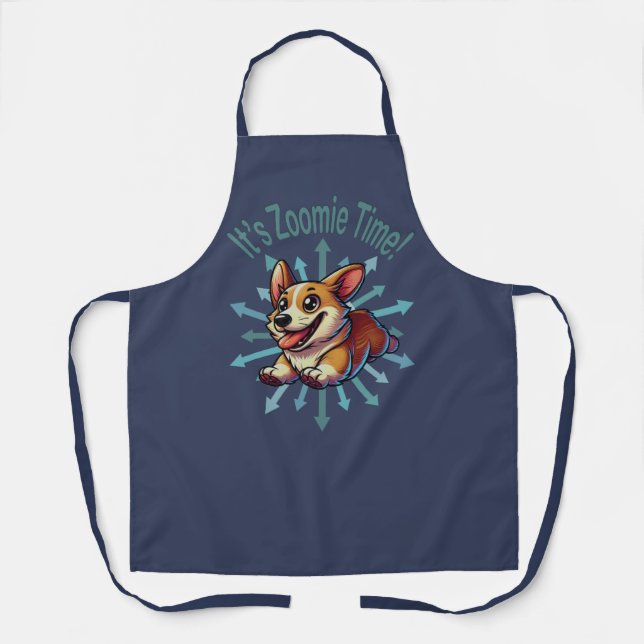 Delantal Es Zoomie Time Corgi (Anverso)