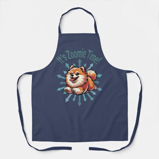 Delantal Es Zoomie Time Pomeranian (Anverso)