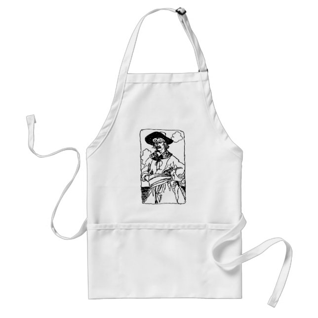 Delantal Esbozo de piratas de un capitán de Howard Pyle (Frente)