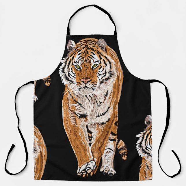 Delantal Esbozo del tigre de Bengala: Impresión de animales (Anverso)