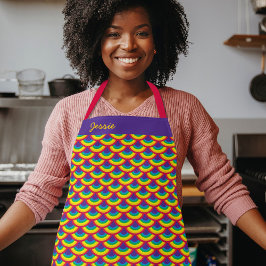 Delantal Escala de sirenas arcoiris